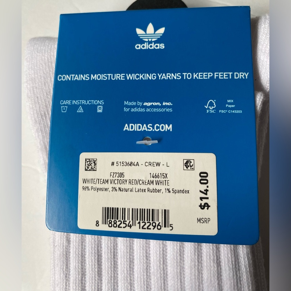 Adidas Indiana Hoosiers Eric Manuel Midnight Madness socks New size Lg - Picture 3 of 3